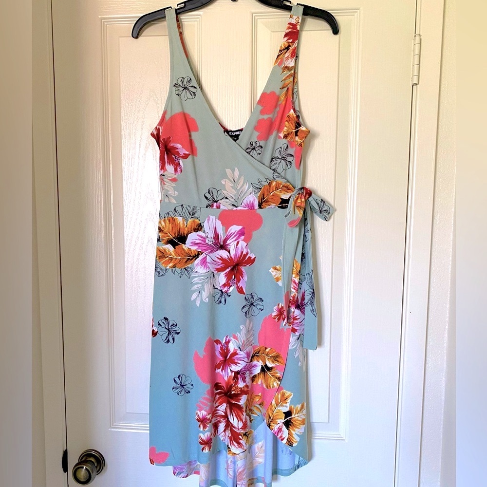 Express floral midi dress